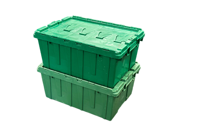 Used Buckhorn Attached Lid Containers