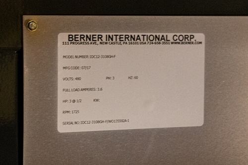 Berner IDC12 Series Gas Heated Air Curtain