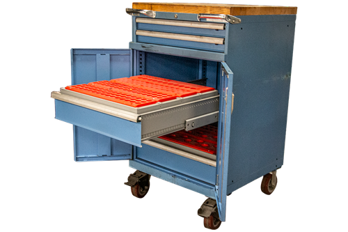  Used Lista MP/NW Series Mobile Parts Cabinets For Sale