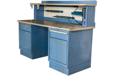 Used Lista Industrial Workbench With Divided Parts Cabinets